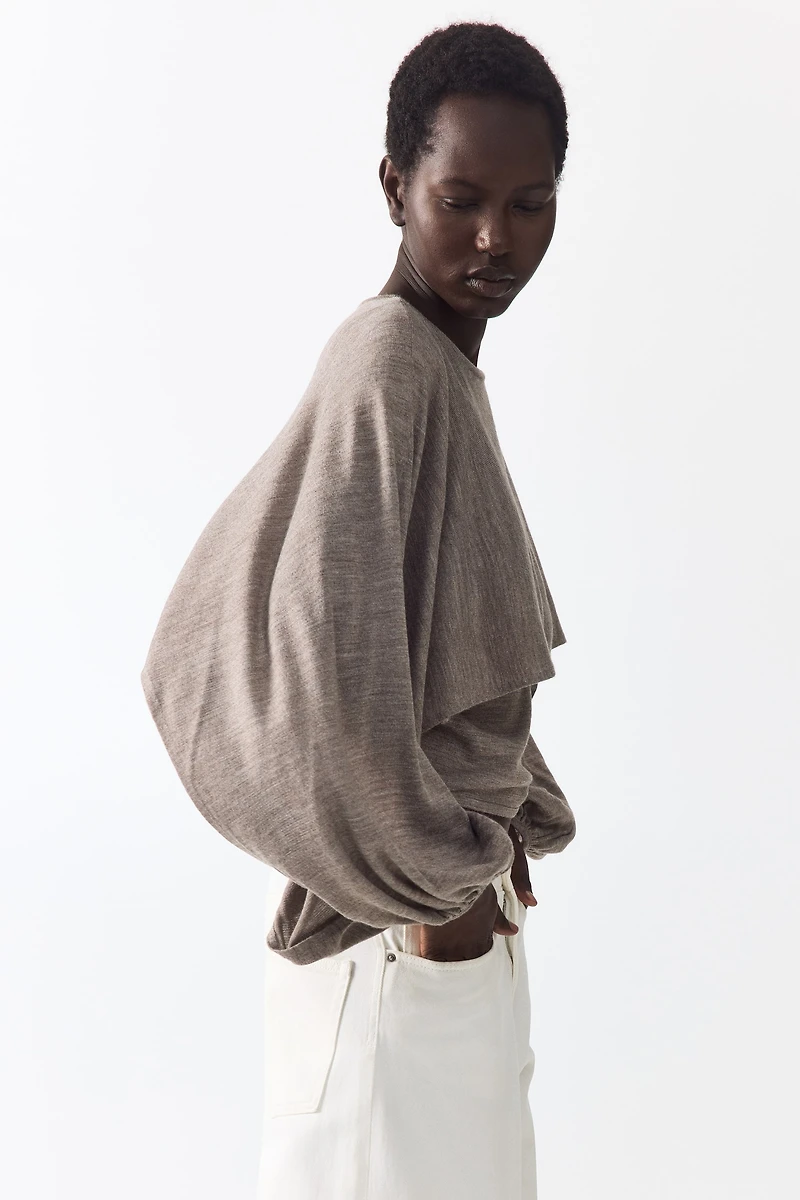 Layered Fine-Knit Top