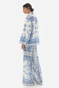 Wide-Leg Drawstring Pants