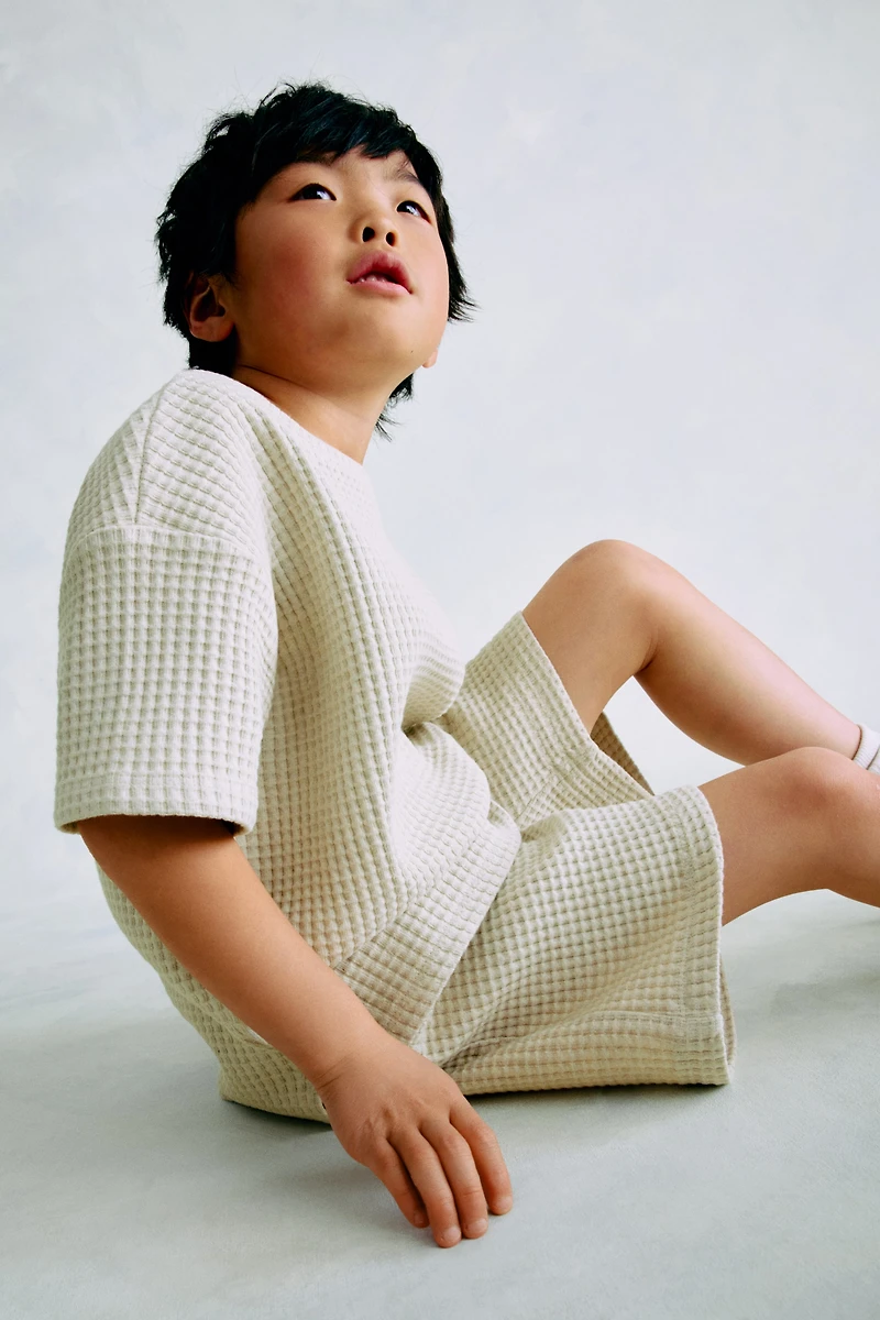 2-Piece Waffled Jersey Set