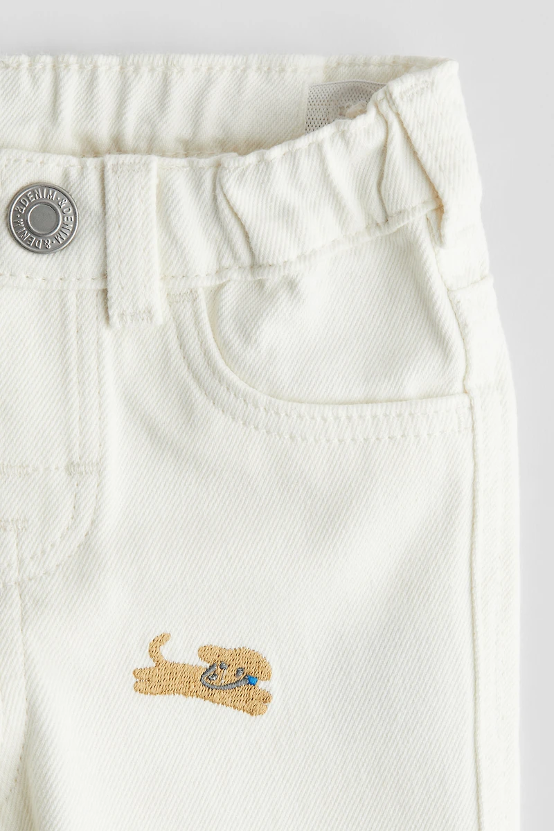 Embroidery-Detail Jeans