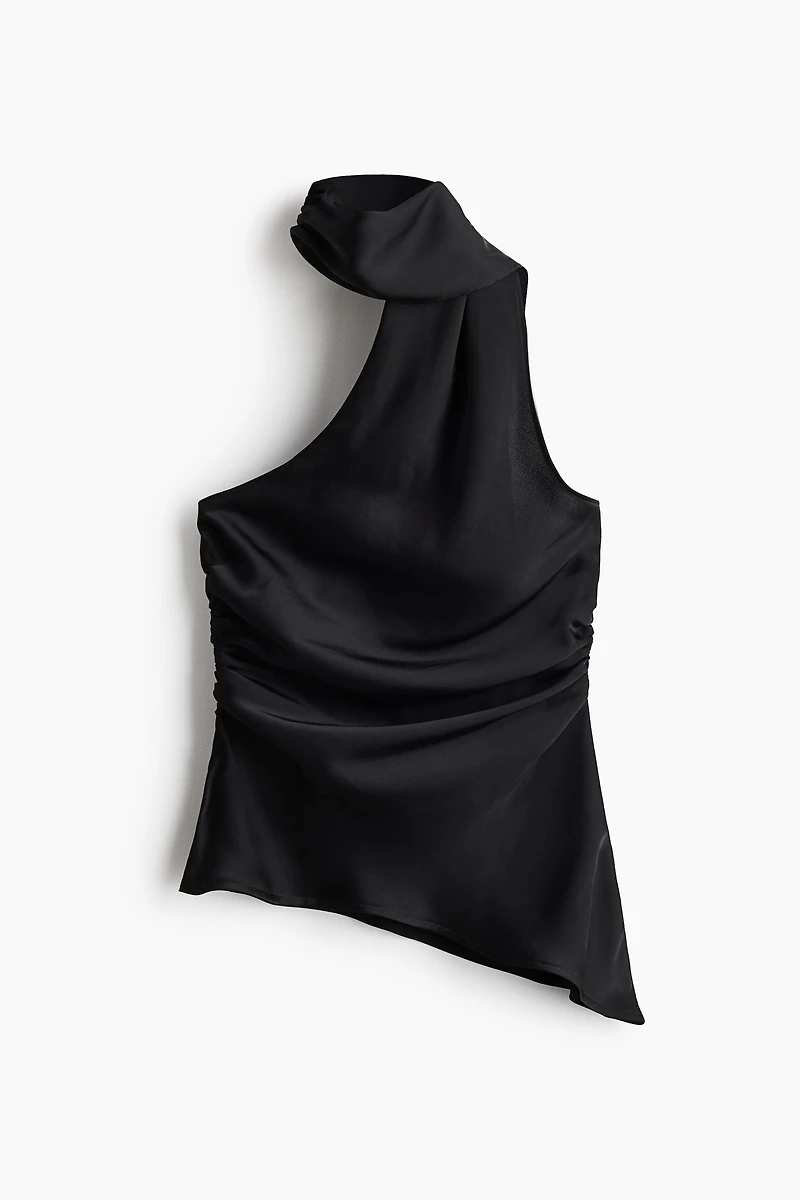 Haut asymétrique à col écharpe