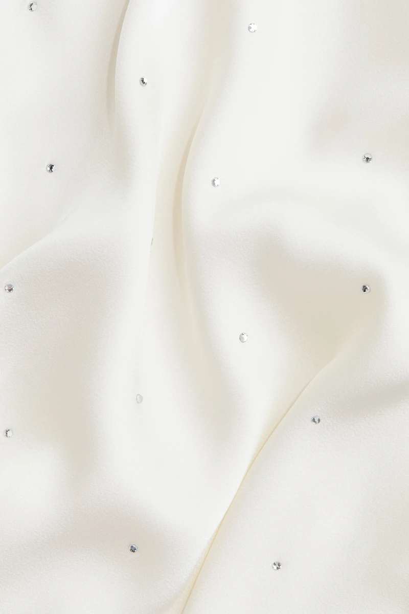 Embellished Satin Pajama Shirt