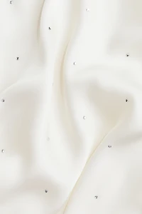 Embellished Satin Pajama Shirt