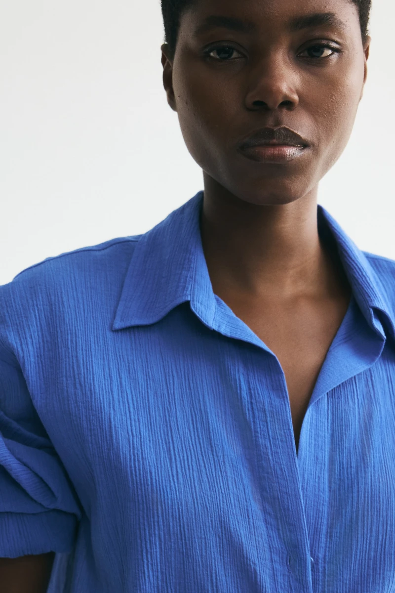 Crinkled Cotton Shirt