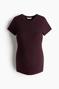 MAMA Ribbed Jersey T-Shirt