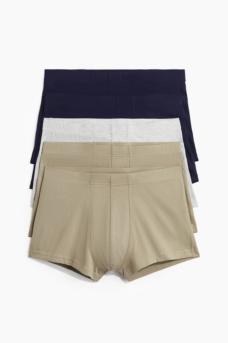 Lot de 5 caleçons boxeurs courts en coton