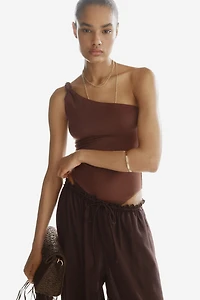 One-Shoulder Thong Bodysuit