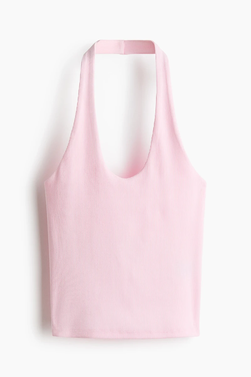 Ribbed Halterneck Top