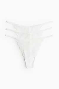 3-pack Lace Thong Briefs
