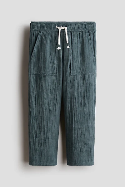 Pantalon à cordon en mousseline