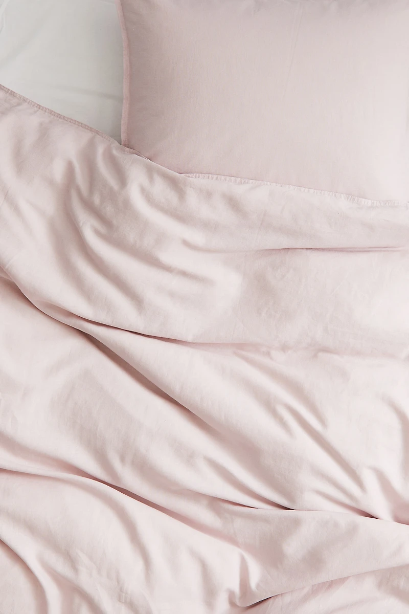 Linen-blend Twin Duvet Cover Set