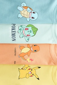 4-Pack T-Shirts with Printed Motif