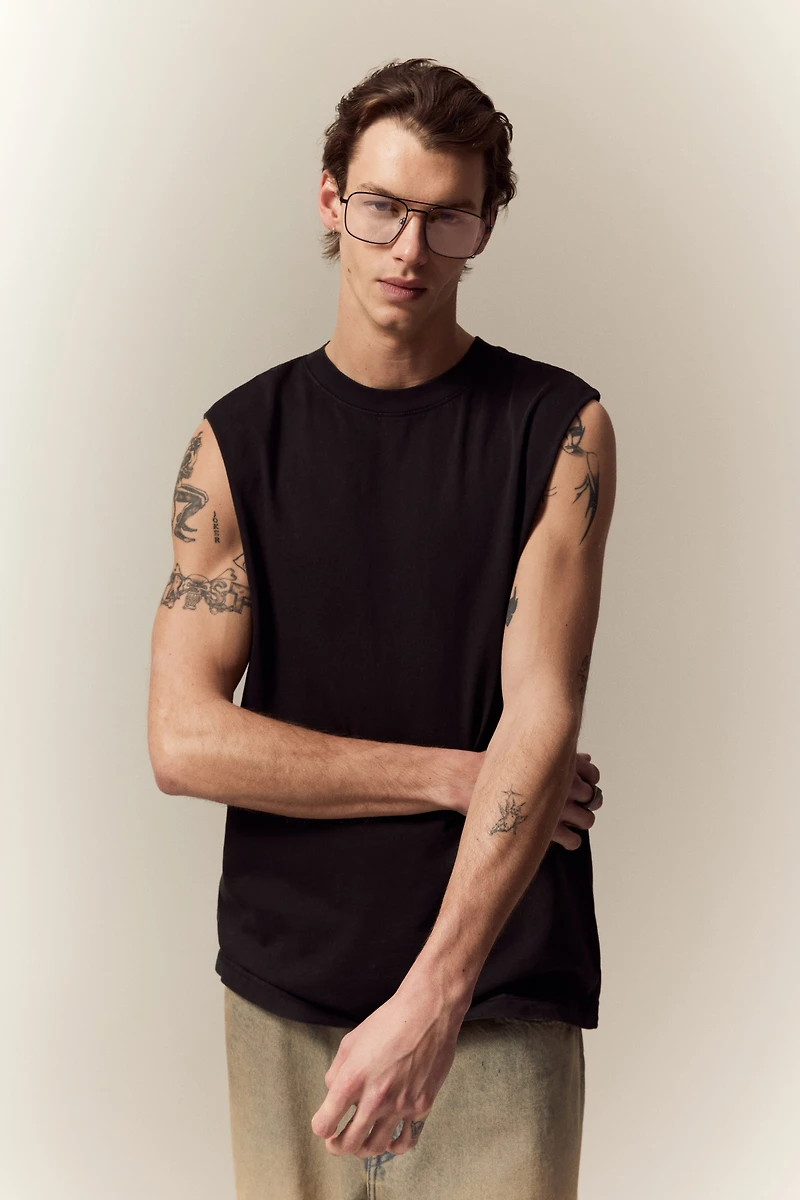 Regular-Fit Washed Tank Top
