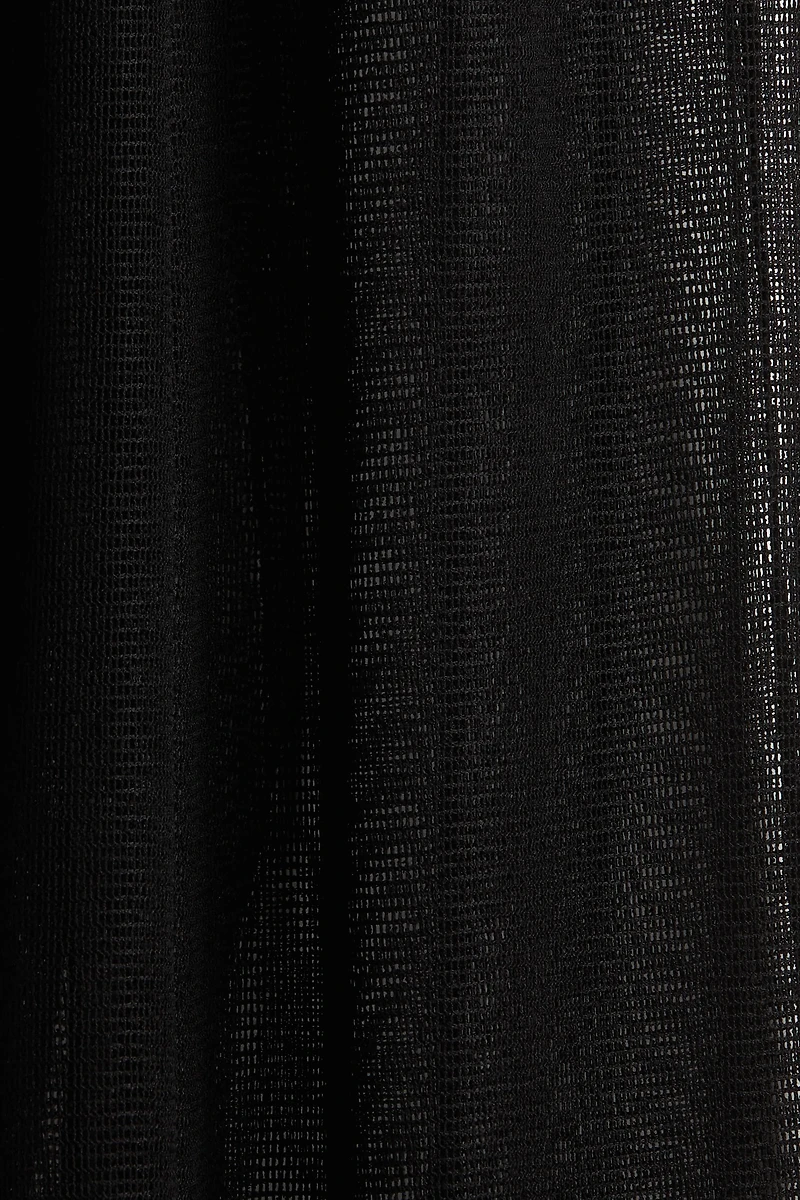 Wide-Leg Hole-Knit Pants