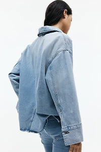 Oversized Pullover Denim Shirt