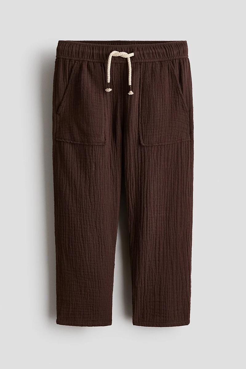 Muslin drawstring trousers