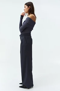 Pantalon large avec ceinture