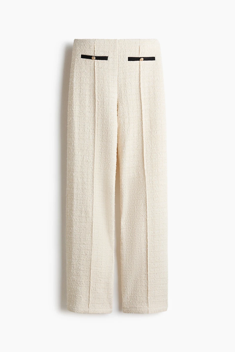 Pull-On Bouclé-Knit Pants