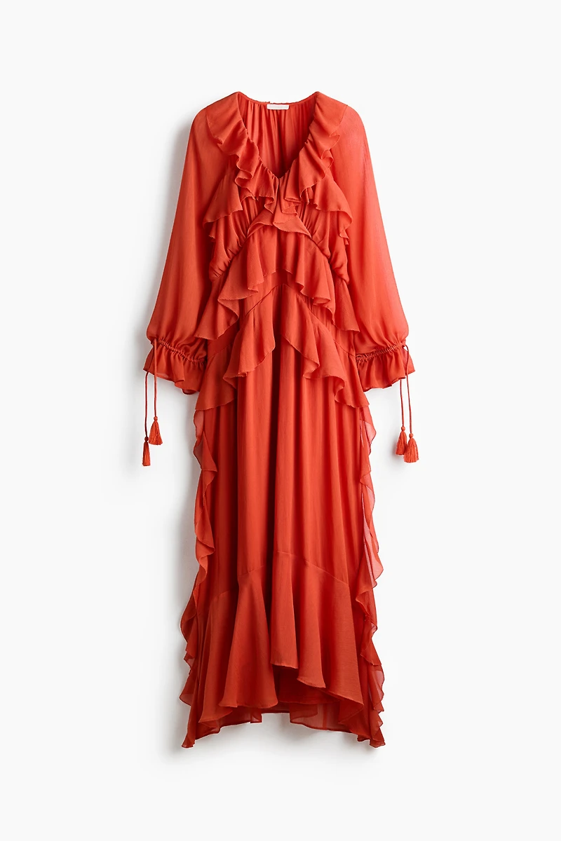 Oversized Flounced Dress