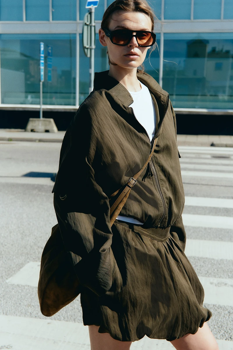 Bubble-Hem Skirt