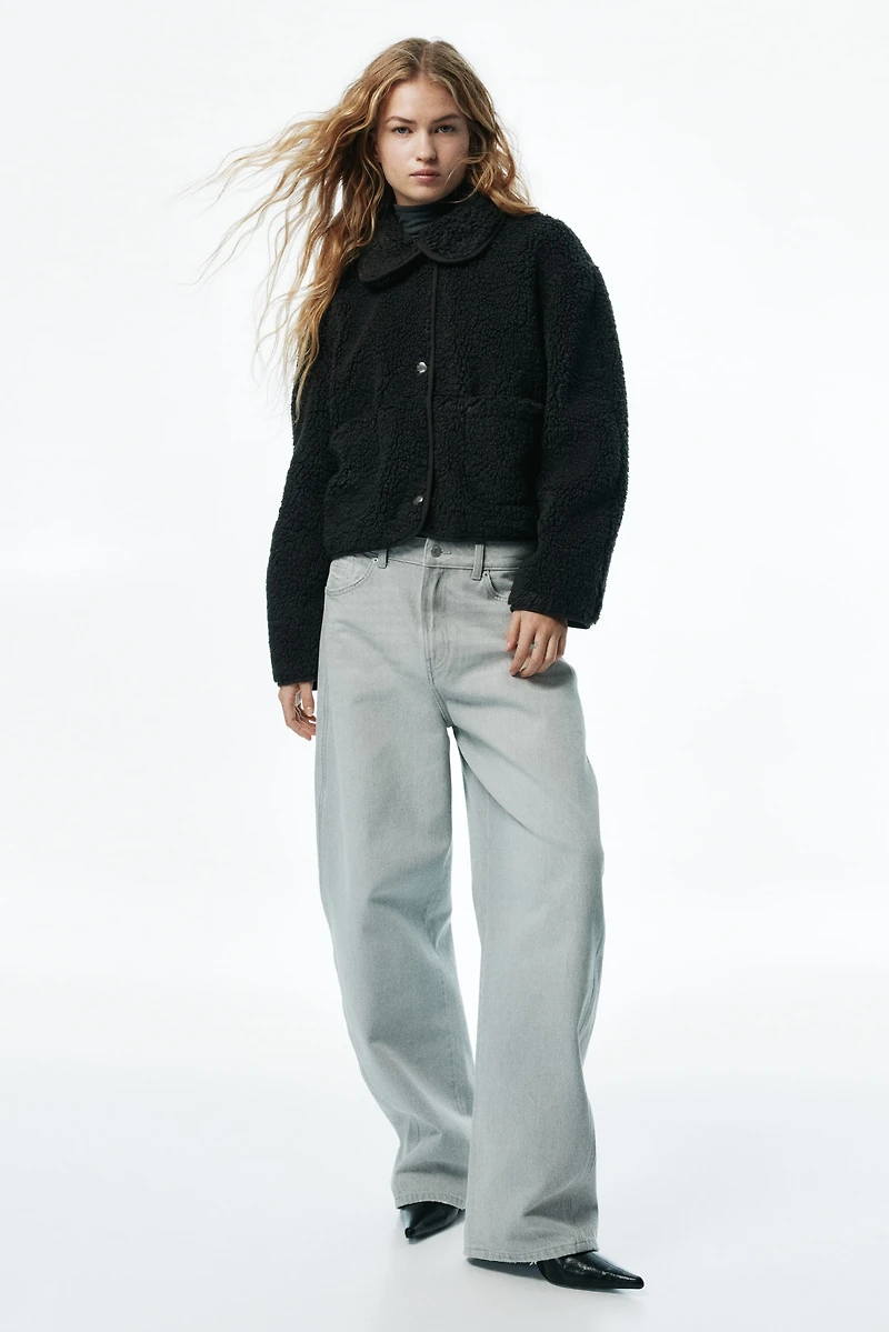 Teddy Fleece Jacket with Collar