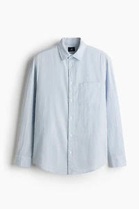 Loose-Fit Seersucker Shirt