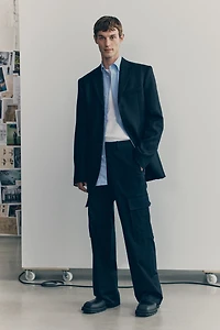 Wool-Blend Cargo Pants