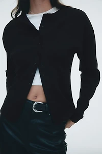 Textured-Knit Cardigan