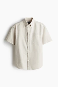 Regular-Fit Short-Sleeved Oxford Shirt