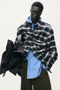 Surchemise entoilée en flanelle