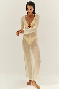 Robe de plage en tricot lâche