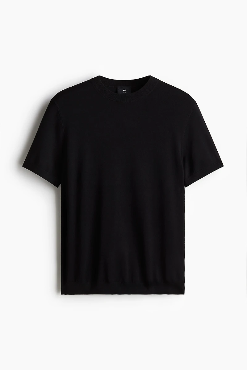 T-shirt près du corps en fin tricot