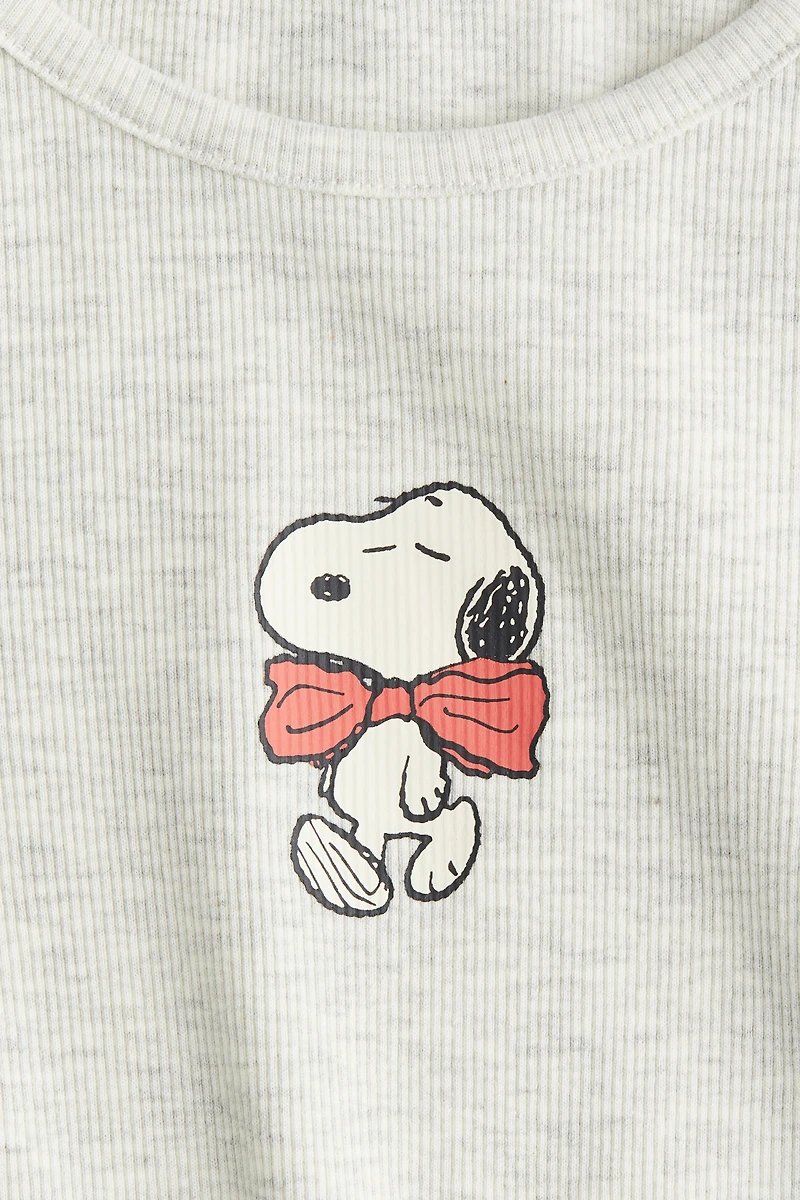 Cotton Top with Printed Motif