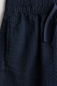 Cotton seersucker shorts