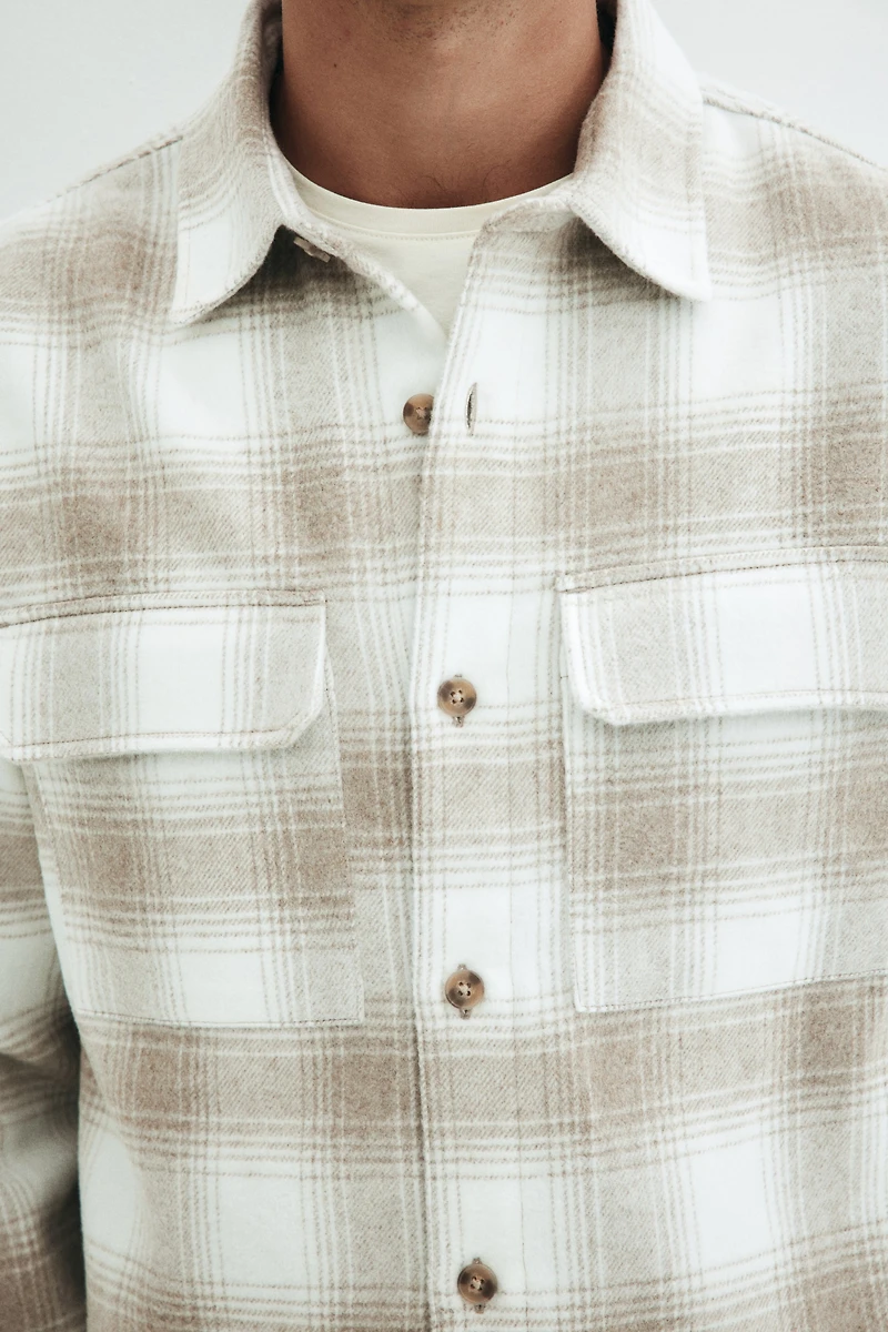 Regular-Fit Flannel Overshirt