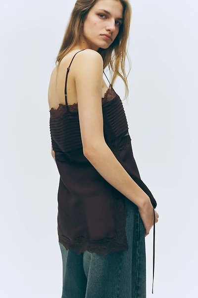 Lace-Trimmed Camisole Top