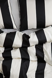 Housse de couette lit double en satinette coton