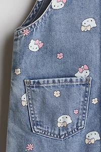 Robe salopette avec motifs brodés