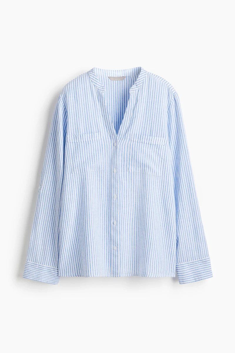 Linen-Blend Shirt