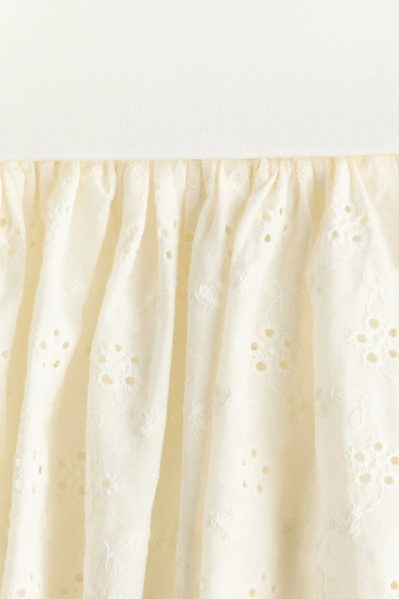 Eyelet-Embroidered Mini Skort