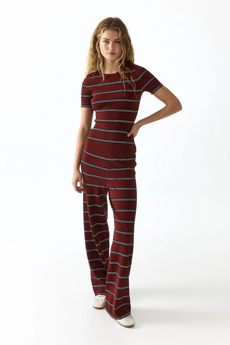 Rib-Knit Pants