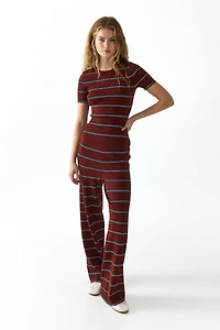 Rib-Knit Pants