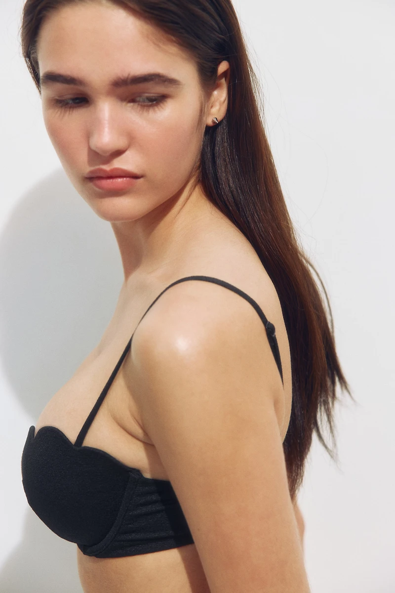 Padded balconette bikini top