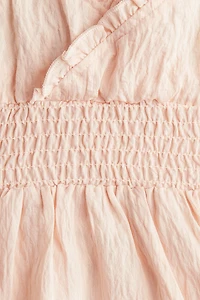Smocked Ruffle-Trimmed Dress