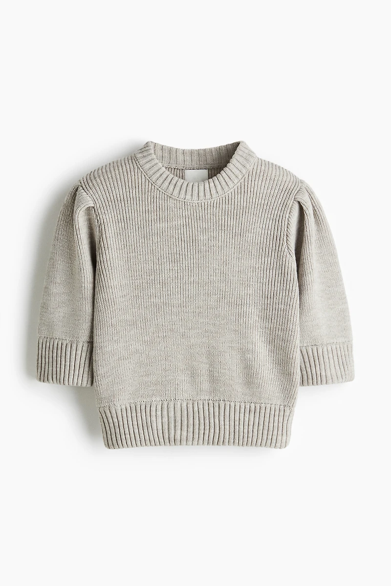 Haut en maille côtelée