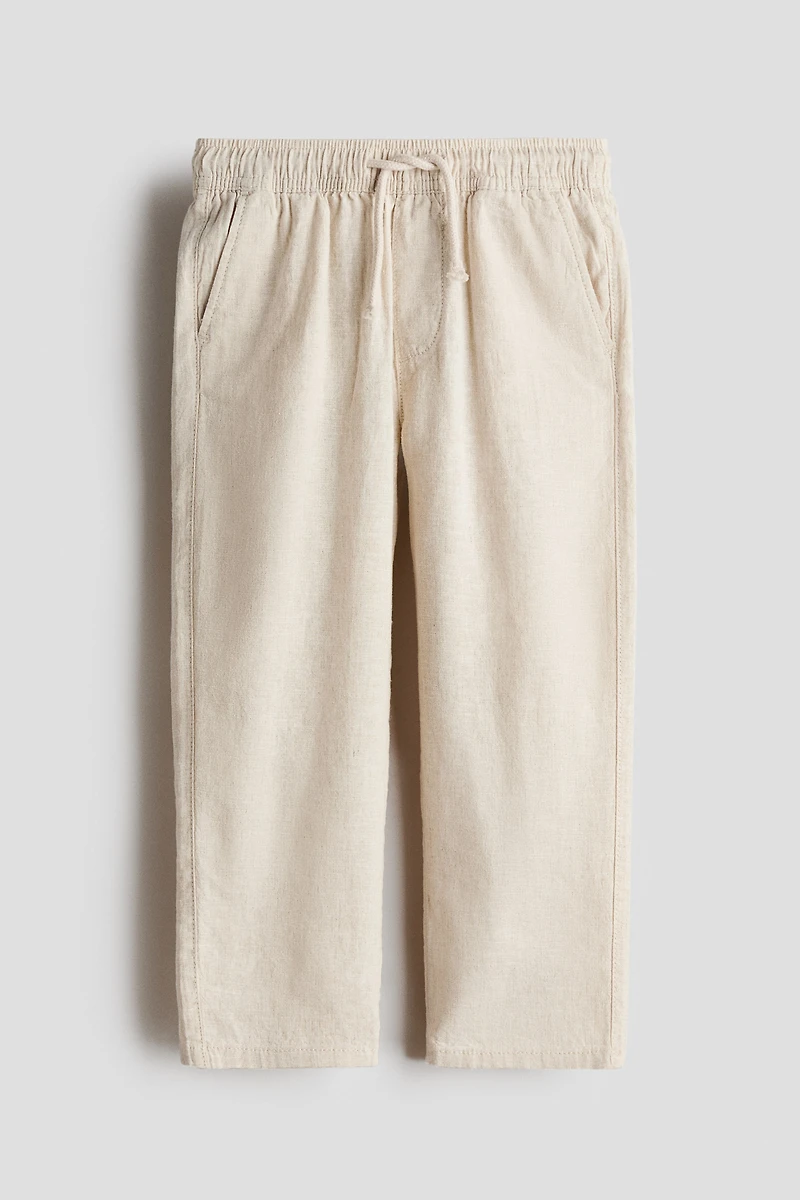 Pantalon en lin mélangé
