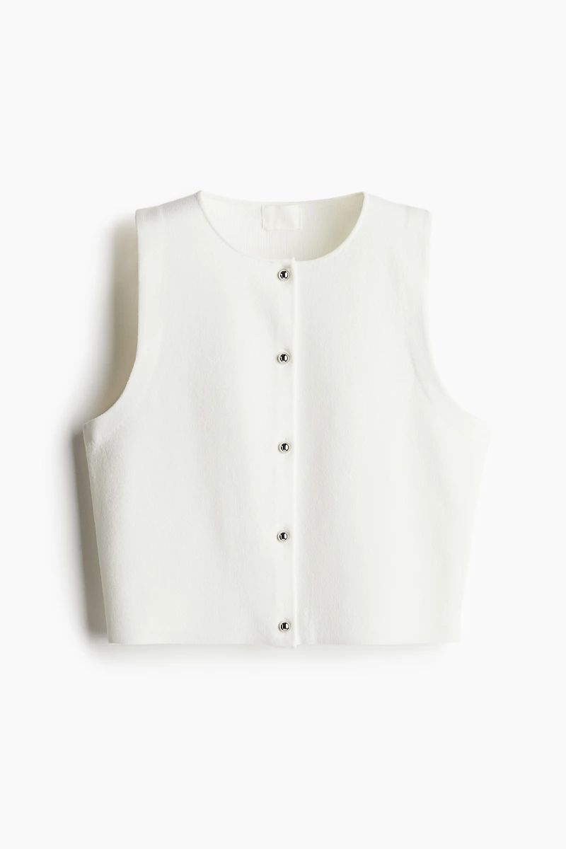 Veste sans manches en tricot