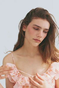 Flounce-Trimmed Strappy Dress