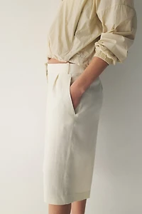 Short ample en lin mélangé