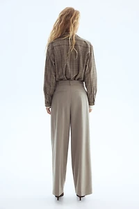 Wide-Leg Dress Pants